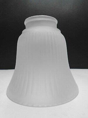 Frosted Glass Ribbed Lamp Shade with a 2 1/4" Fitter, 4 3/4" Flared Opening EUC | eBay