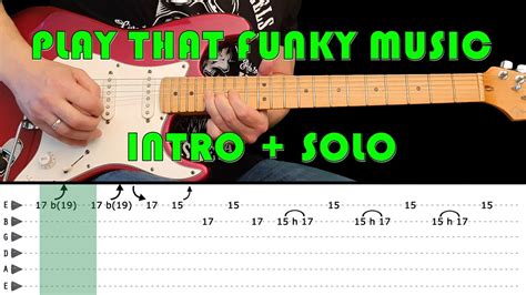 PLAY THAT FUNKY MUSIC - Guitar lesson - Intro + solo with tabs (fast & slow) - Wild Cherry - YouTube