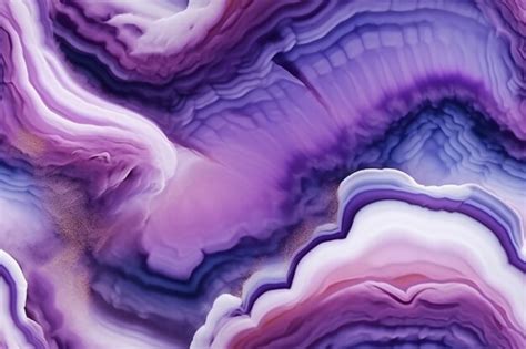Premium AI Image | Purple and white marble with a very large pattern of wavy shapes generative ai