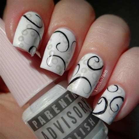 Cute And Creative Swirl Nail Art - Hative