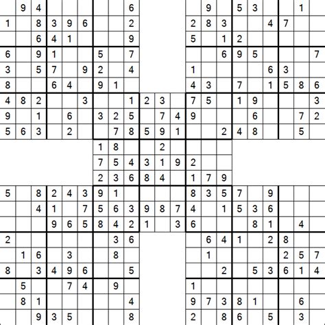 Samurai Sudoku - Easy - Sudoku-Puzzles.net