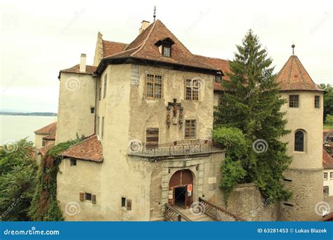 Meersburg castle stock image. Image of castle, building - 63281453