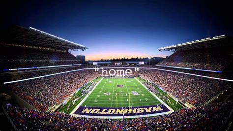 Husky Stadium At Night