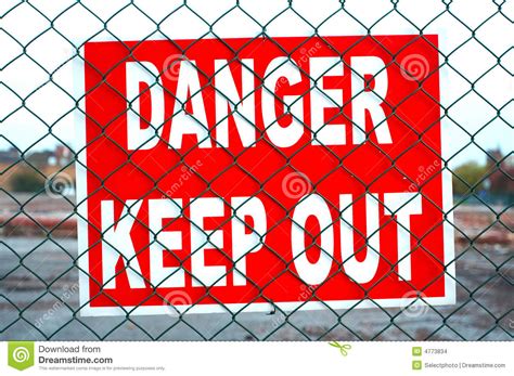 Danger Keep Out stock photo. Image of hazard, area, warning - 4773834