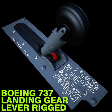 3d model boeing 737 landing gear