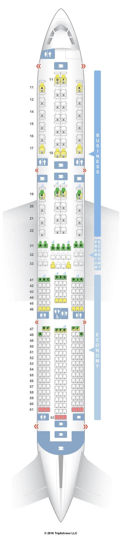 SeatGuru Seat Map Singapore Airlines Airbus A350-900 (359) | Cathay ...