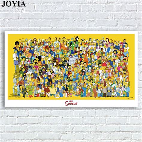 The Simpsons Poster Animated Movie Simpsons Family Wall Prints Home Decor Film Characters Canvas ...