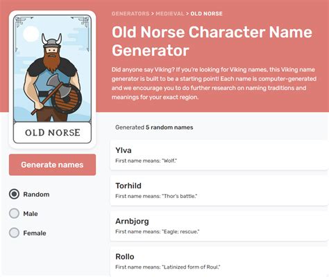 Medieval Name Generators | Medieval name generator, Name generator ...