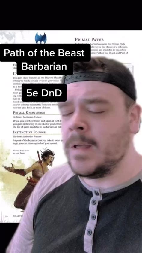 Path of the Beast Barbarian 5e D&D | Roleplaying game, How to play dnd, Barbarian