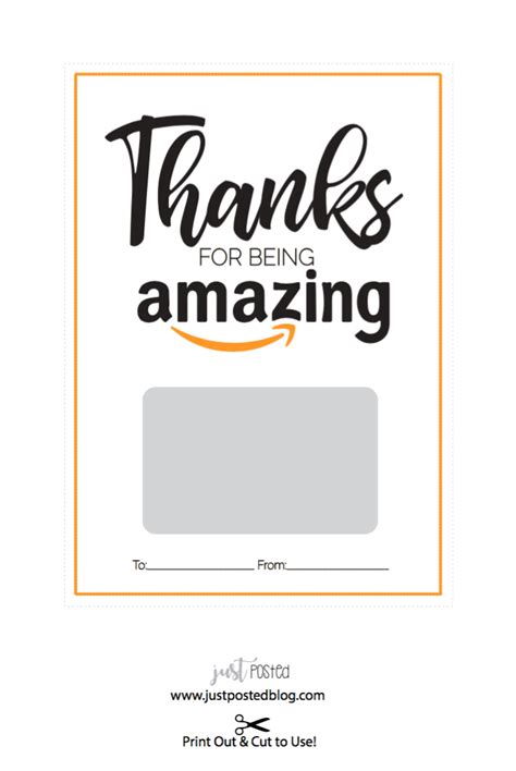 Free Printable For an Amazon Gift Card | Teacher gift card, Amazon gift card free, Printable ...