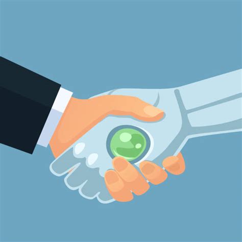 Robot Handshake Illustrations, Royalty-Free Vector Graphics & Clip Art - iStock