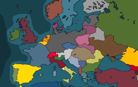 Rate my hand-drawn Europe map : r/Kaiserreich