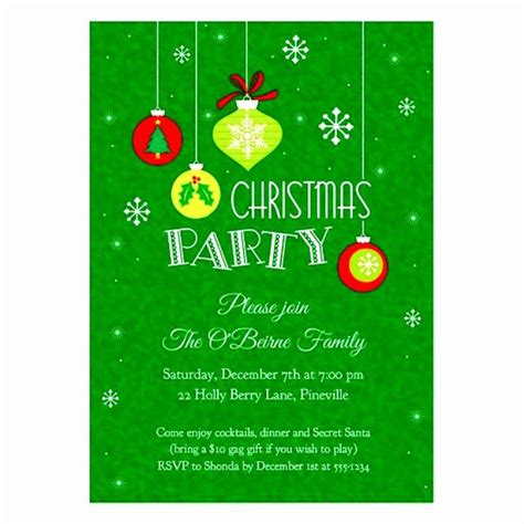 Word Invitation Template Free Awesome Microsoft Word Invitation Templates Free Christmas ...