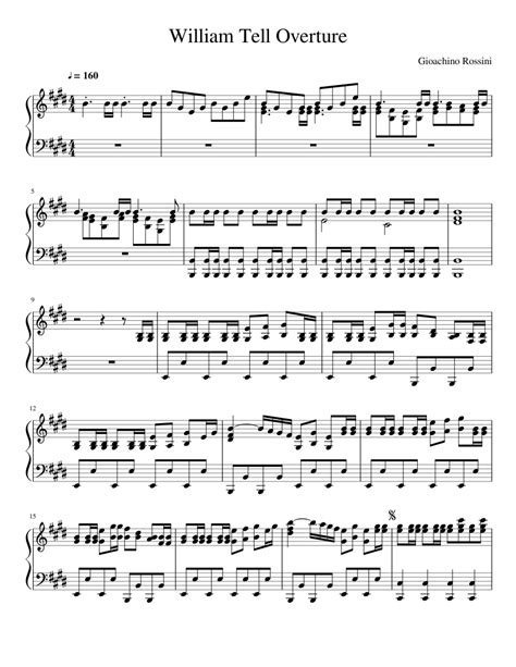 William Tell Overture (Finale) Sheet music for Piano (Solo) | Musescore.com