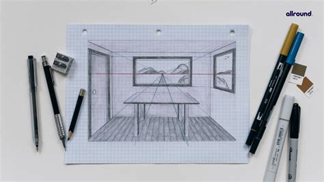 How To Draw A Room From One Point Perspective?