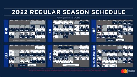 Yankees Printable Schedule | New York Yankees