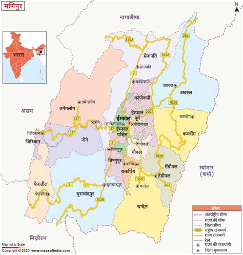 Manipur On India Map