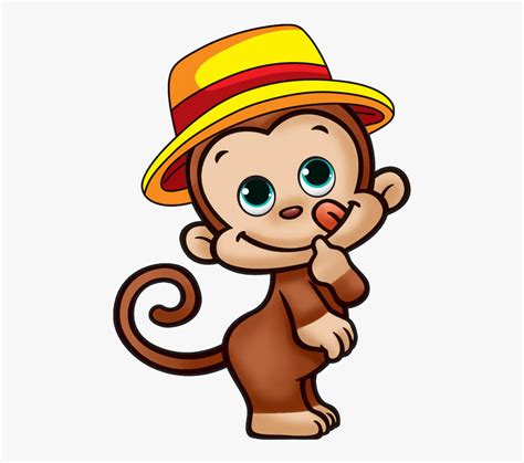 Monkey Cartoon Wedding Invitation - Cartoon Monkey Wearing Hat , Free Transparent Clipart ...