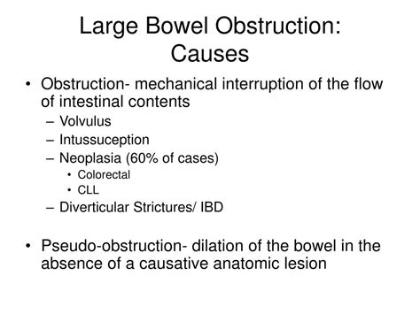 PPT - Large Bowel Obstruction PowerPoint Presentation, free download - ID:244375