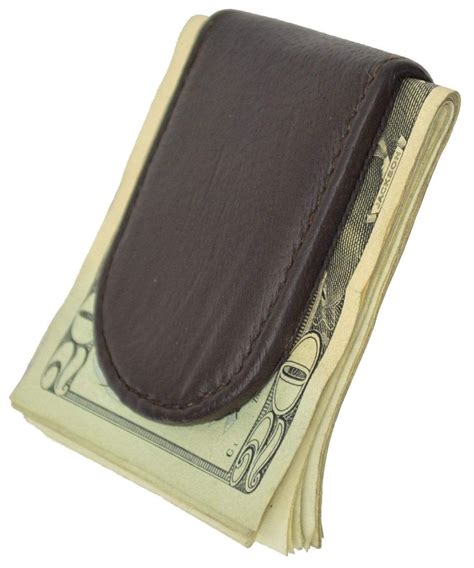 Marshal Wallet - Genuine Leather Black Strong Magnetic Money Clip 812 ...