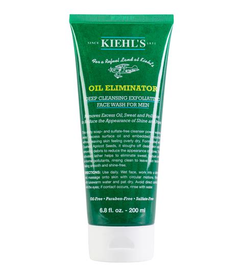 Kiehl’s Men's Oil Eliminator Deep Cleansing Exfoliating Face Wash ...