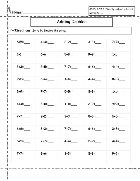 Printable Math Worksheets 2Nd Grade