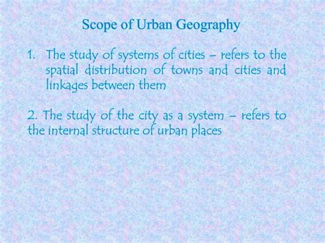 Urban Geography