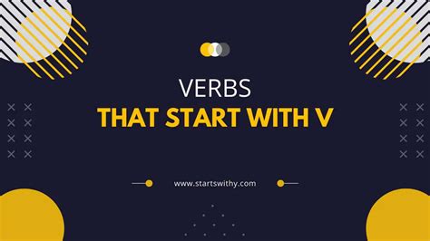 Verbs That Start With V