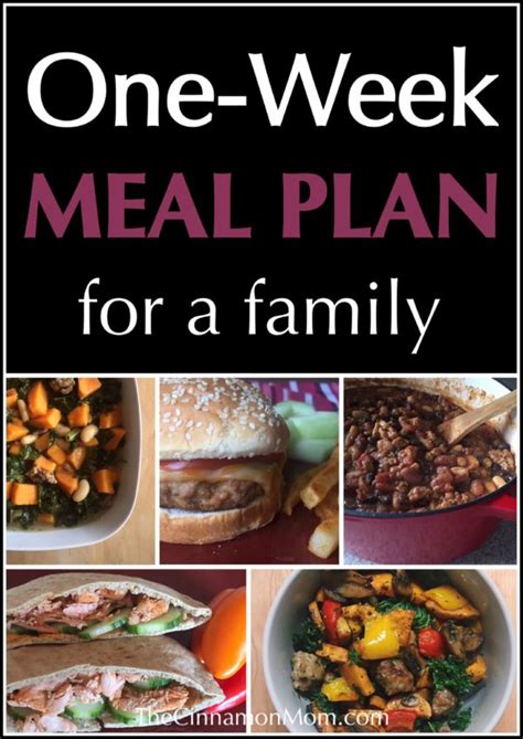 One-Week Meal Plan for a Family