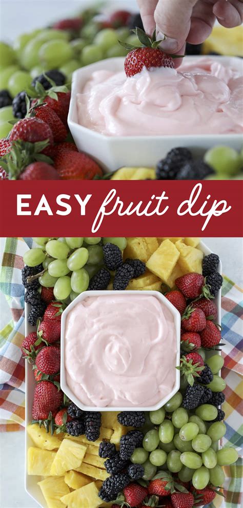 Easy Fruit Dip - made with 4 ingredients in under 5 minutes