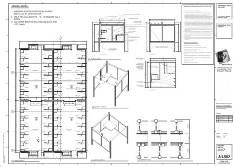 Welding Booth Layout Drawing | Welding | Screw