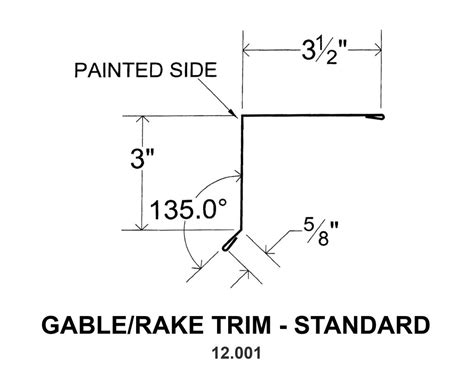 GABLE/RAKE TRIM STANDARD 12.001 10 ft