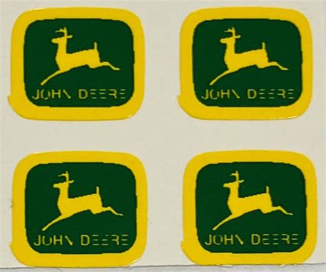 Decal John Deere Logo (4) Fits JD Implement Truck - 1/2" - Logo - DJ1980 - Midwest Decals & Farm ...