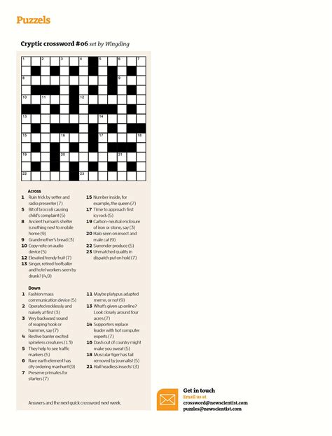 Cryptic crossword #06 | New Scientist