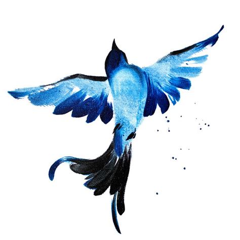 Blue swallow from the series "Birds" Painting | Art à thème oiseau, Dessin oiseau, Silhouette oiseau