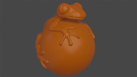 Sculpted frog : blender