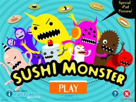 Math Plus Fun Equals Sushi Monster!