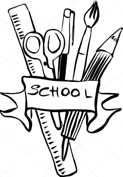 School Supplies Drawing at GetDrawings | Free download