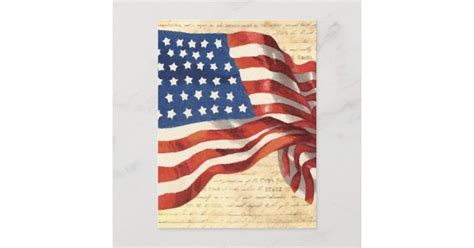 Old American Flag Painting Postcard | Zazzle