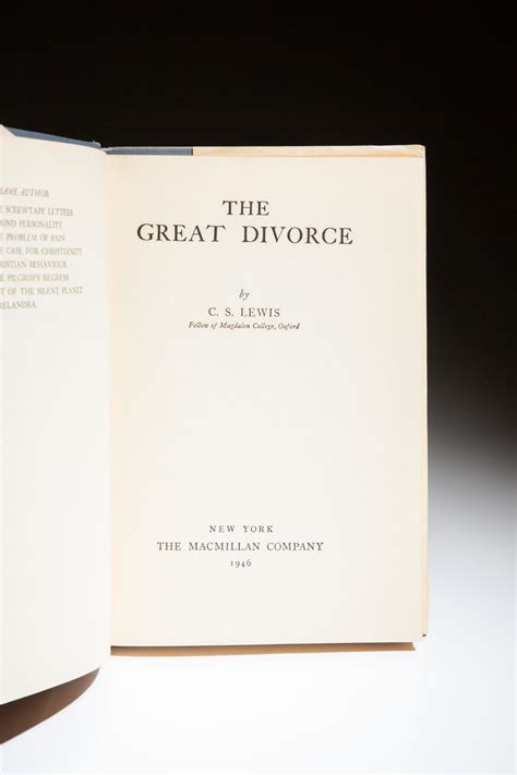 The Great Divorce - The First Edition Rare Books