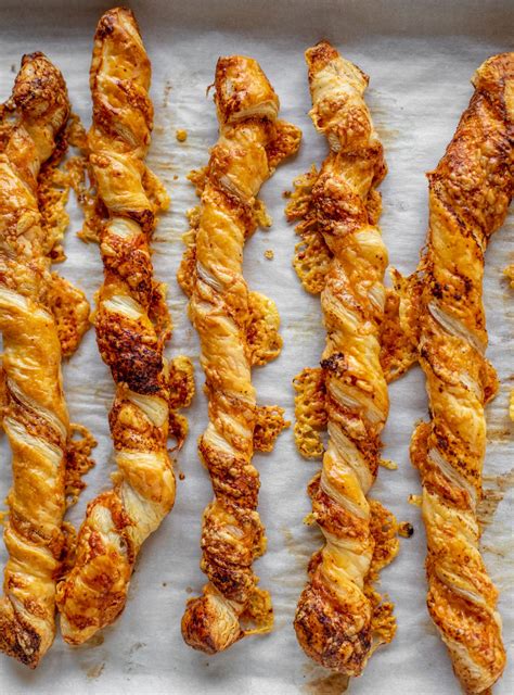 Smoky Cheddar Twists - Cheddar Puff Pastry Twists Recipe