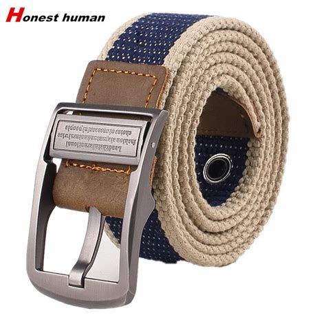 Aliexpress.com : Buy 2017 Belts for men Fashion Casual pin buckle canvas belt men thicken Canvas ...