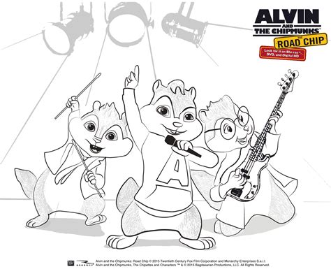 Kleurplaten Alvin And The Chipmunks