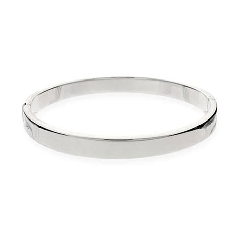 5mm Flat Engravable Sterling Silver Bangle Bracelet | Eve's Addiction®