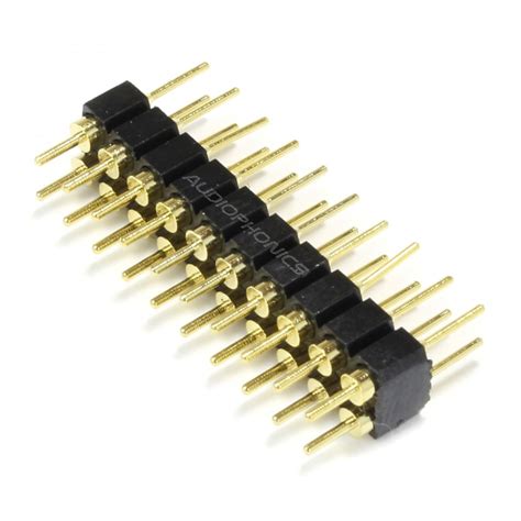 2.54mm Male Pin Header 2x10 Pins 5.5mm Rounded (Unit) - Audiophonics