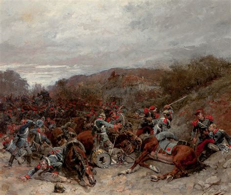 Battle Scene from the Franco-Prussian War Painting by Wilfrid Constant Beauquesne - Fine Art America