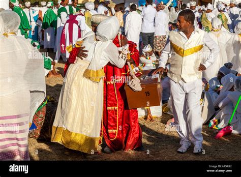 Ethiopian Christians Greeting Each Other At The Timkat (Epiphany) Celebrations, Jan Meda Sports ...