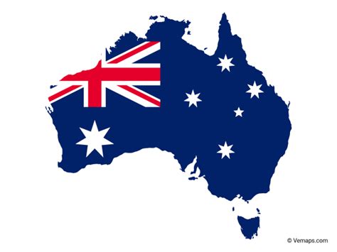 Australia Map Flag PNG - PNG Play