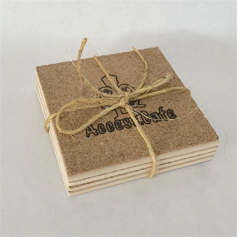 Custom Cork Coasters (4-pk) – Access.Cafe