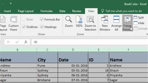 How to freeze multiple columns in Microsoft excel - YouTube